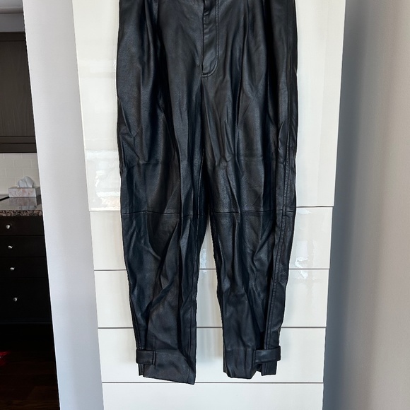 Mango Soft Faux Leather Pants - Picture 1 of 6